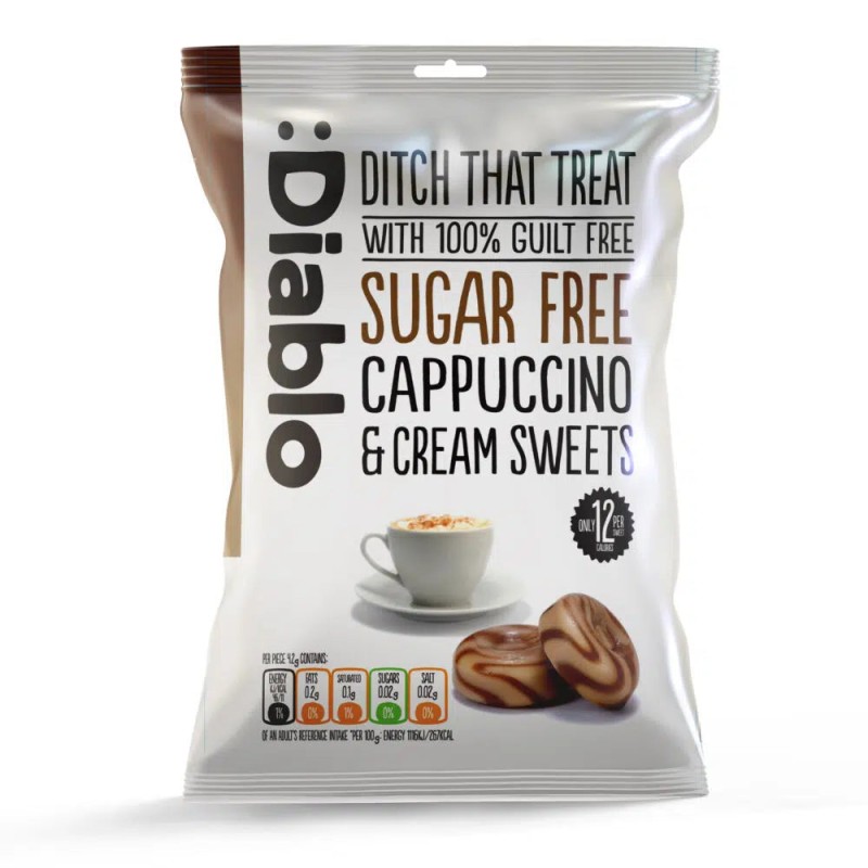 Diablo Sugar Free Cappuccino &amp; Cream Sweets 75G