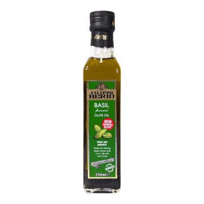 Filippo Berio Basil Flavoured Olive Oil (Zeytin Yagi) 250Ml