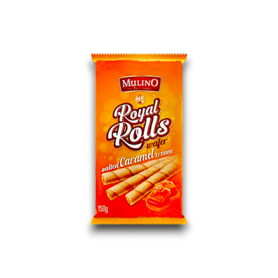 Mulino Wafer Rolls Salted Caramel 150gr