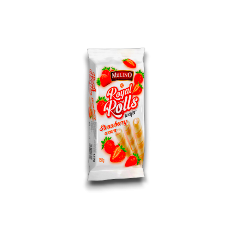 Mulino Wafer Rolls Strawberry 150gr