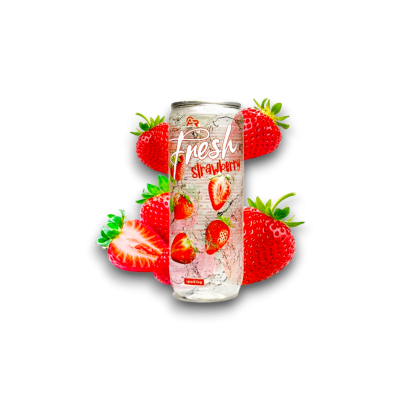 Fresh Strawberry Sparkling Drink (Pet Can)