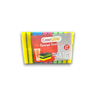 Cater Gold Sponge Scourers 20pack