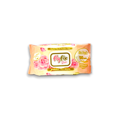 FlyFix Rose Premium Wet Wipes 100X12