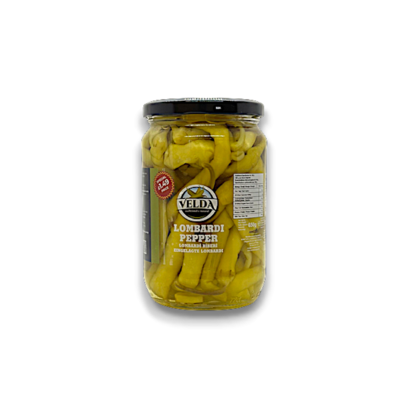 Delicious Velda Lombardi Pepper Pickles (Tatli) - A Tangy and Spicy Delight! 720gr